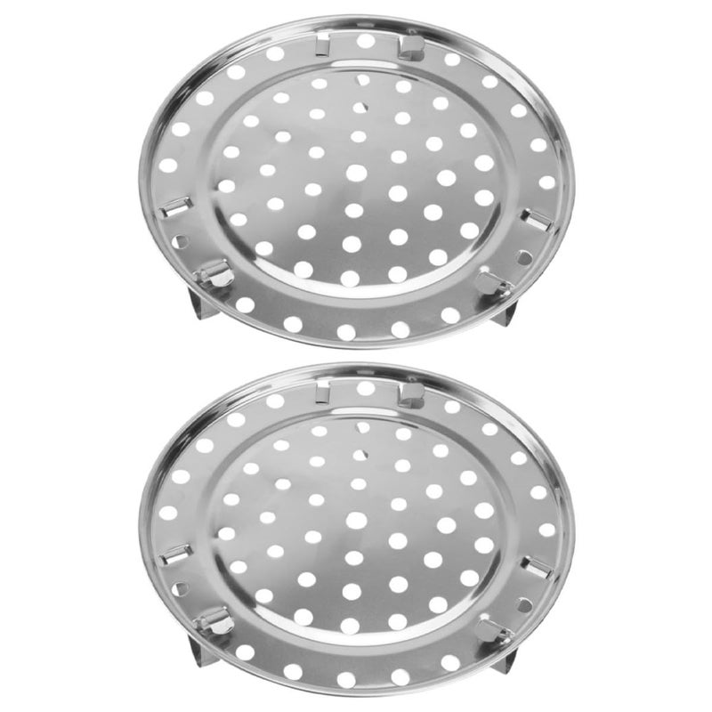 2 Pcs Stainless Steel Steamer Rack 24cm Removable Legs For Vegetables Seafood Dumplings - Image 2