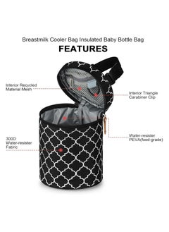 CMGTYYD Baby Bottle Bag, Baby Bottle Outdoor Protection Insulation Bag, Waterproof Reusable Bottle Storage Bag, Travel Portable Insulated Tote Bag Leakproof Bottle Cooler Bag (Black)  - Image 2