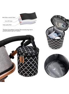 CMGTYYD Baby Bottle Bag, Baby Bottle Outdoor Protection Insulation Bag, Waterproof Reusable Bottle Storage Bag, Travel Portable Insulated Tote Bag Leakproof Bottle Cooler Bag (Black)  - Image 3
