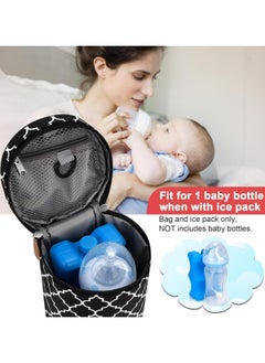 CMGTYYD Baby Bottle Bag, Baby Bottle Outdoor Protection Insulation Bag, Waterproof Reusable Bottle Storage Bag, Travel Portable Insulated Tote Bag Leakproof Bottle Cooler Bag (Black)  - Image 4