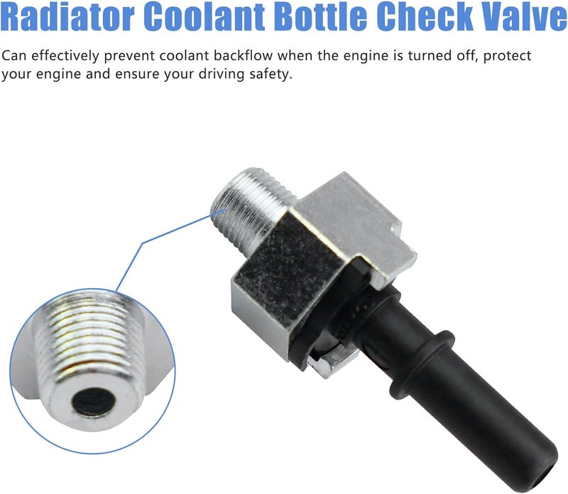 OURWILLSM Radiator Coolant Bottle Check Valve 31325609 for Volvo S60, V60, XC60, XC70 - Image 2