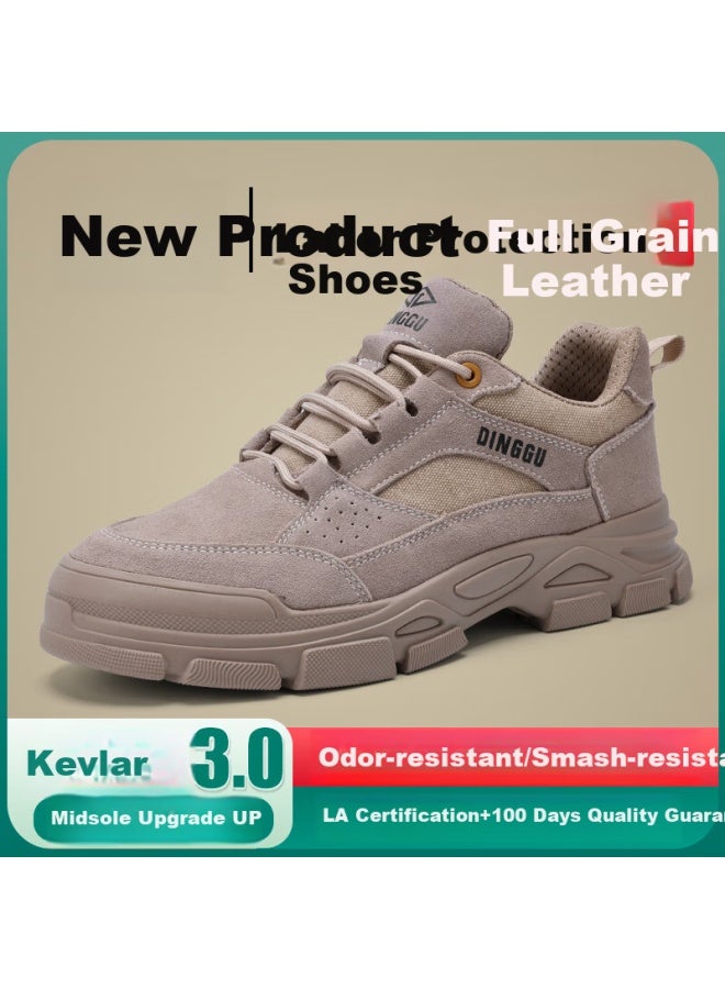 Dinggu Dinggu Safety Shoes For Men, All-season, Non-slip, Wear-resistant, Anti-smashing, Anti-puncture, Steel Toe Cap, Construction Site Work Jd1183mhbu42 - Image 1