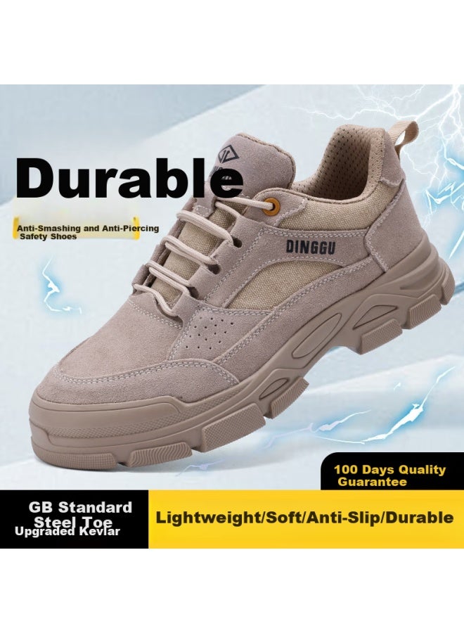 Dinggu Dinggu Safety Shoes For Men, All-season, Non-slip, Wear-resistant, Anti-smashing, Anti-puncture, Steel Toe Cap, Construction Site Work Jd1183mhbu42 - Image 3