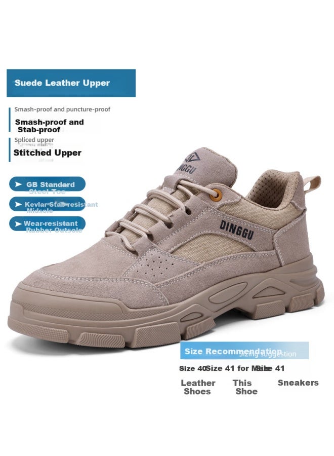 Dinggu Dinggu Safety Shoes For Men, All-season, Non-slip, Wear-resistant, Anti-smashing, Anti-puncture, Steel Toe Cap, Construction Site Work Jd1183mhbu42 - Image 2