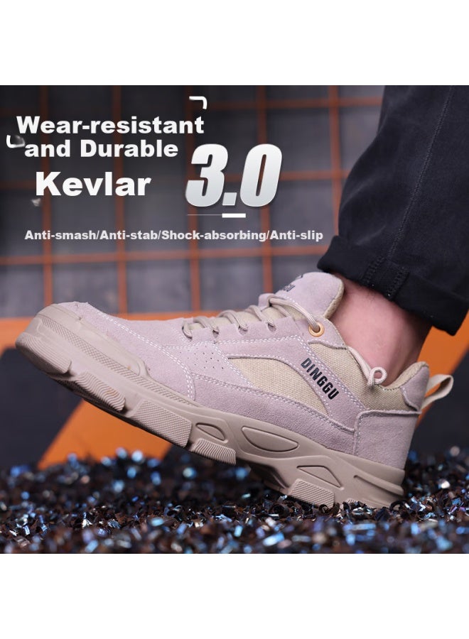Dinggu Dinggu Safety Shoes For Men, All-season, Non-slip, Wear-resistant, Anti-smashing, Anti-puncture, Steel Toe Cap, Construction Site Work Jd1183mhbu42 - Image 4