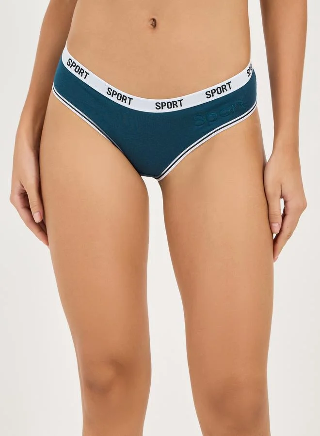 Styli Pack of 3 - Sport Text Elastic Cotton Bikini Brief