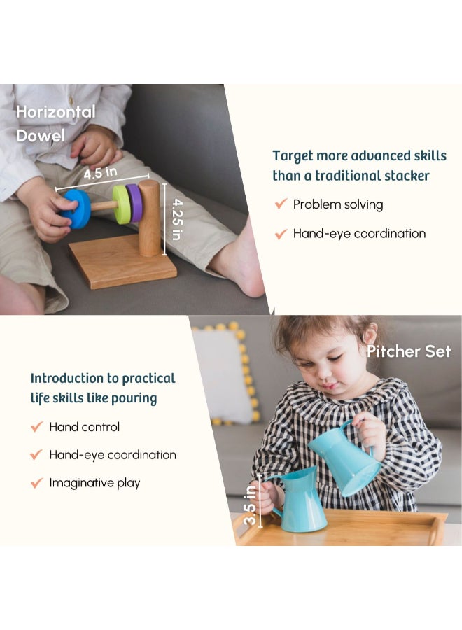 Curious Cub لعبة مونتيسوري الخشبية للأطفال 19+ شهرًا لتعزيز التعلم وتطوير الدماغ، ألعاب مونتيسوري للأطفال من عمر 1+ سنة، ألعاب حسية لتعلم الألوان والأنماط والتعرف على الحيوانات، هدية مثالية للأطفال. - Image 4