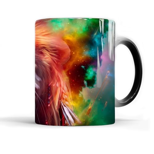 Caliamary Heat Changing Coffee Mug, Lion Heat Sensitive Color Changing Mug Cup, 11 Ounce Funny Ceramic Morning Coffee Mugs Cool Mug for Men - Image 5