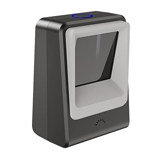 TEEMI ماسح الباركود TEEMI يدوي 1D 2D QR متعدد الاتجاهات سطح المكتب USB سلكي منفذ COM افتراضي مصور باركود تلقائي لالتقاط شاشات الباركود يدعم تنسيق البيانات TMSL60 أسود