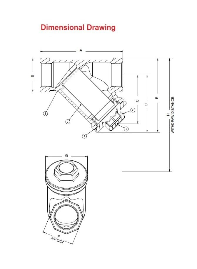 Bronze Y Strainer PN32 3/4'' (Crane)  - Image 2