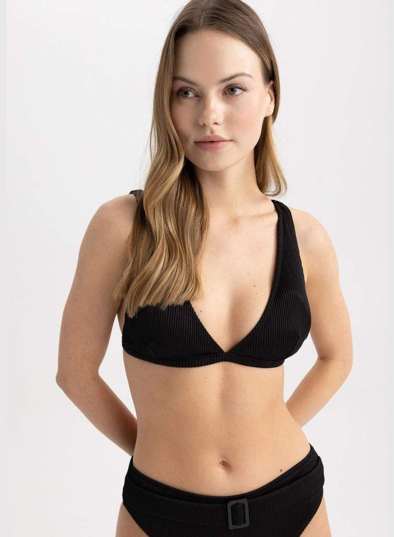 DeFacto Deep V Neck Triangle Bikini Top - Image 1