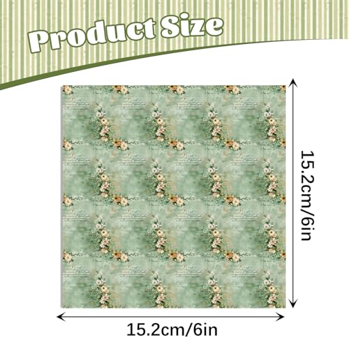 MIATTCLD Scrapbook Paper 6x6 in Double Sided Decorative Paper, 72 Sheets/72 Designs Floral Patterned Craft Papers for Scrapbooking Card Making Journaling Decor (A) - Image 2