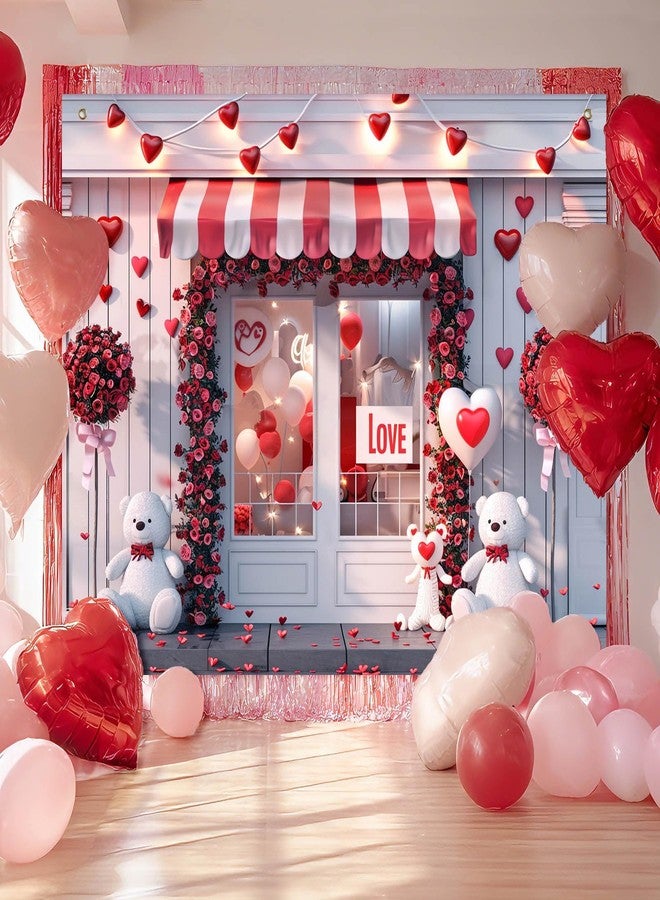 BlissYard Floral Heart Photography Backdrop 8x6FT Rose Love Scene for Valentines Day Decorations Wedding Anniversary Mothers Day Photo Background Valentines Party Photo Booth Prop - Image 5
