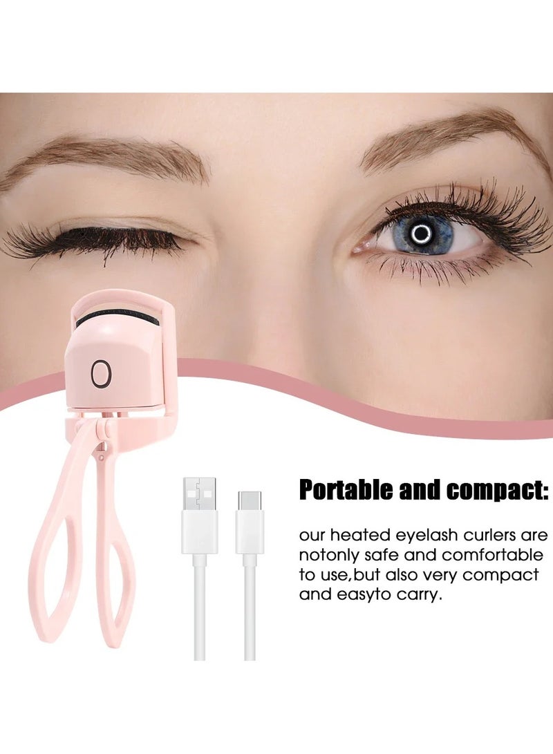 DubaiGallery Heated Eyelash Curlers Eyelash Curlers Sensing Heating Silicone Pad 2 Modes Heated Quickly Easy to Curl Natural and Lasting Eyelashes Eyelash Makeup Tools - Image 4