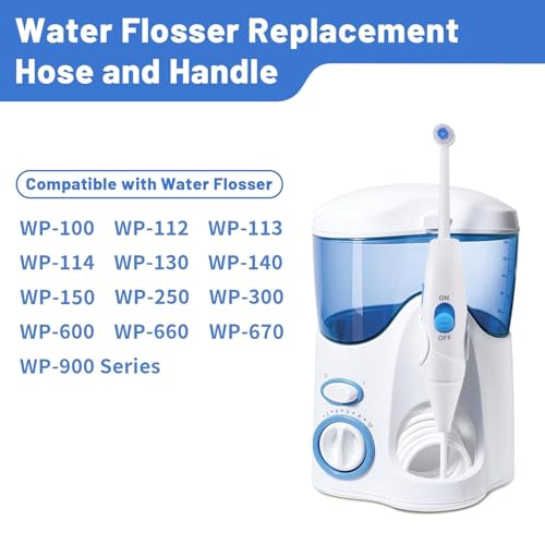 Oralphi Replacement Hose and Handle Parts Compatible with Waterpik Water Flosser WP-100 WP-300 WP-660 WP-900 Series Oral Irrigator, Plastic Handle, Oral Hygiene Accessories (Slide Switch) - Image 2