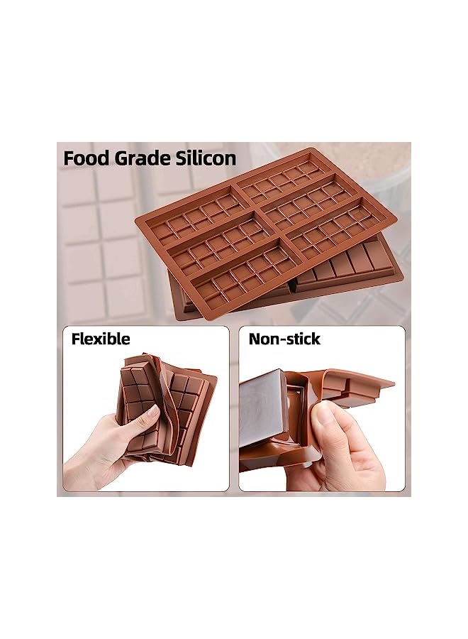 PROMASS Chocolate Bar Molds - Silicone Break Apart Protein and Rectangle Chocolate Bar Sweet Molds, Silicone Bakeware Wax Melt Molds, Pack of 2 - Image 5