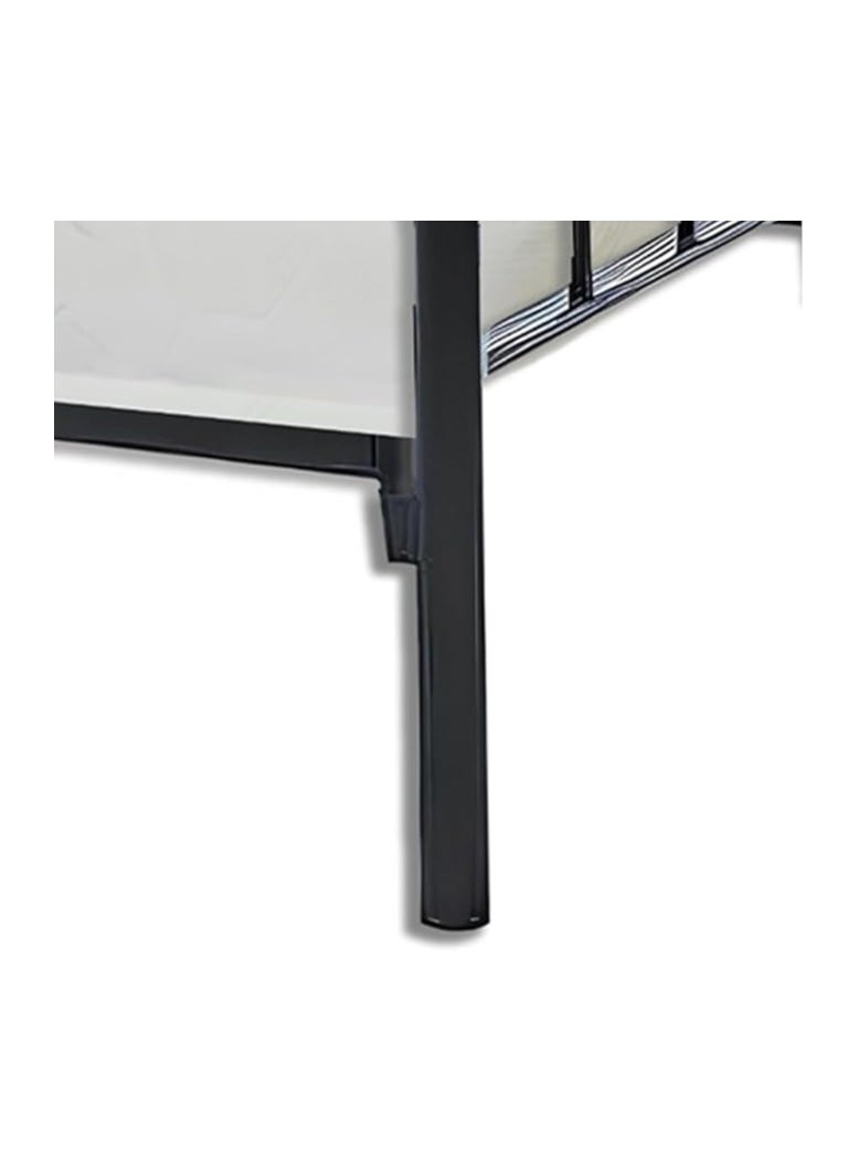 INFINI HOMES INFINI HOMES Steel Metal Single Bed with Medicated Mattress (Single, Black, 190 X 90 X 70 CM)  - Image 3