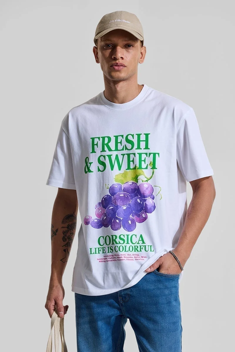 سنيتش تيشيرت قطن فريش وسويت بقصة واسعة