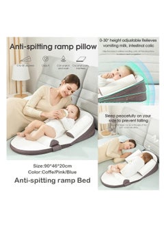 RATSAW Baby Lounger Travel Bed Baby Nest Ultra Soft Anti Reflux Pillow 0 to 30 Degree Height Adjustable Relieves Vomiting Milk Intestinal Colic Side Rails  - Image 5