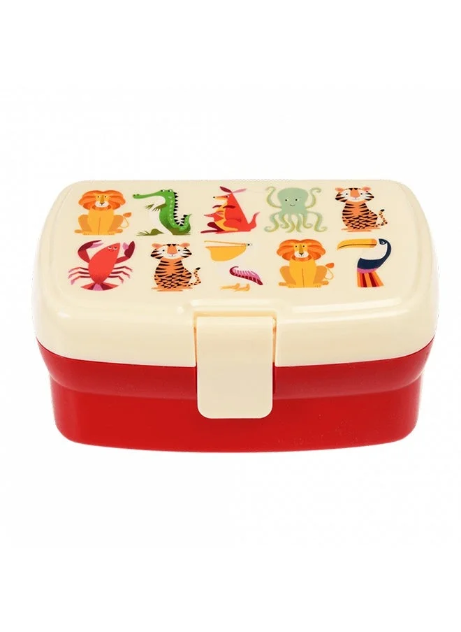 Rex London COLOURFUL CREATURES LUNCH BOX WITH TRAY