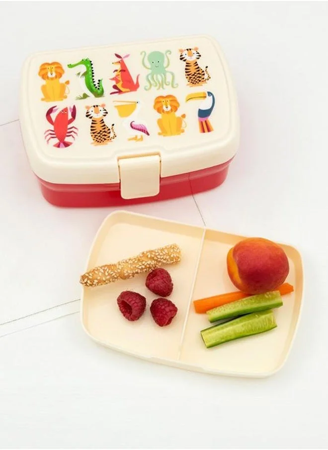 Rex London COLOURFUL CREATURES LUNCH BOX WITH TRAY