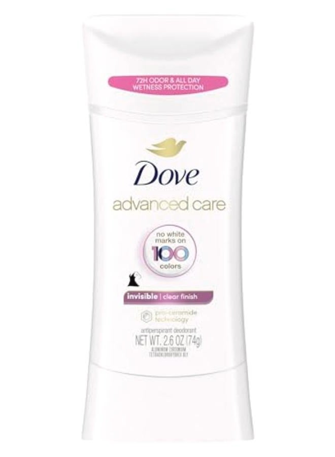 Dove Advanced Care Antiperspirant Deodorant Stick Clear Finish 74g - Image 1