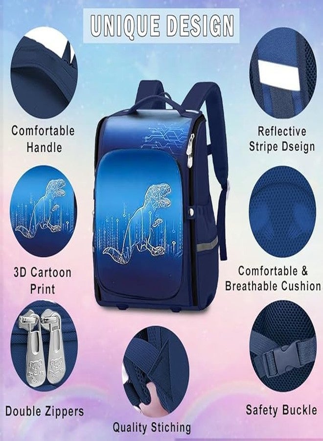 Dangfly Backpack 41cm height for big Kids, 3D Embossed Design, Stylish and Durable Water-Resistant school Bag for Boys and Girls, Cute Cartoon Style, Ideal for Ages 5-12 (Dragon) - Image 4