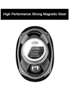 100Miles 800W 3-Way Car Speaker Max Power, 6x9" Woofer, 40mm Midrange Dome, 15mm Super Tweeter, 4 Ohms Impedance T6995  - Image 4
