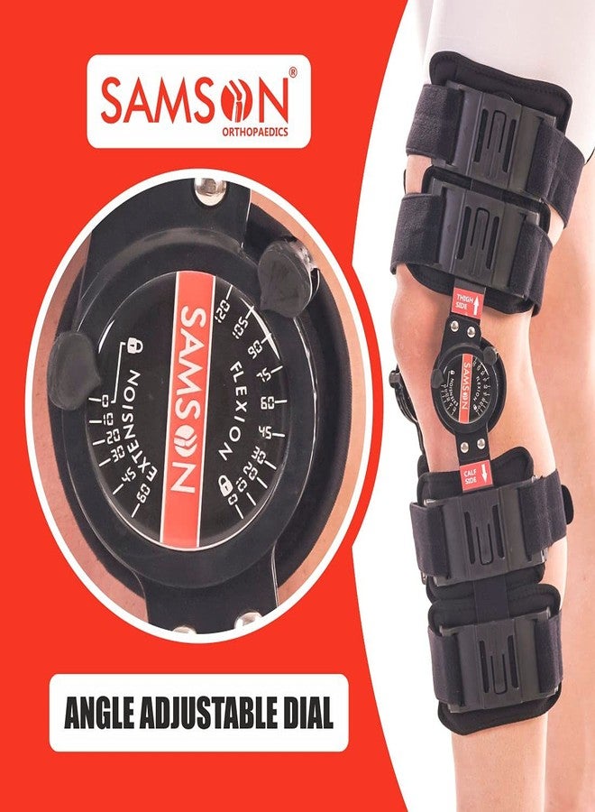 Samson Orthotics R.O.M. KNEE BRACE (Ajustable) for Multiple Orthopedic Problems -Useful Tendon /Ligament Injuries,ACL or PCL Osteoarthrits of Knee, Post-Op Rehabilitation (Size : Universal) (1 Piece) - Image 3