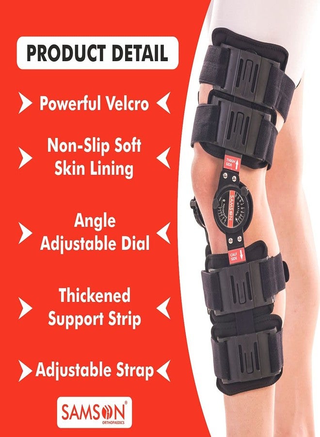 Samson Orthotics R.O.M. KNEE BRACE (Ajustable) for Multiple Orthopedic Problems -Useful Tendon /Ligament Injuries,ACL or PCL Osteoarthrits of Knee, Post-Op Rehabilitation (Size : Universal) (1 Piece) - Image 2