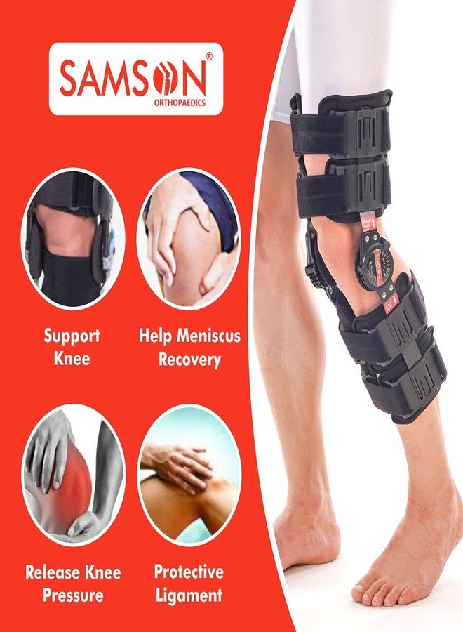 Samson Orthotics R.O.M. KNEE BRACE (Ajustable) for Multiple Orthopedic Problems -Useful Tendon /Ligament Injuries,ACL or PCL Osteoarthrits of Knee, Post-Op Rehabilitation (Size : Universal) (1 Piece) - Image 4