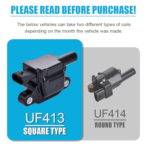 MAS Set of 8 UF413 Ignition Coil with 8.5mm Spark Plug Wires Compatible with Cadillac Chevy GMC Canyon Tahoe LaCrosse Escalade Express Savana Silverado SSR Yukon CTS 4.8L 5.3L 6.0L 6.2L - Image 2