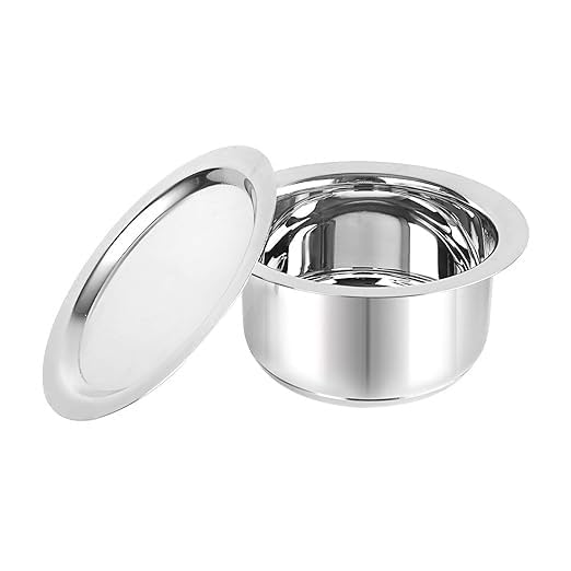 VOMI Stainless Steel Tope with Lid Induction Bottom Set of 5 Capacity 11L 14L 19L 25L 31L Silver Medium SS_TOPE_SS_LID_SET5 - Image 2