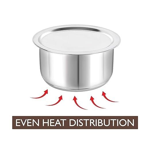 VOMI Stainless Steel Tope with Lid Induction Bottom Set of 5 Capacity 11L 14L 19L 25L 31L Silver Medium SS_TOPE_SS_LID_SET5 - Image 3