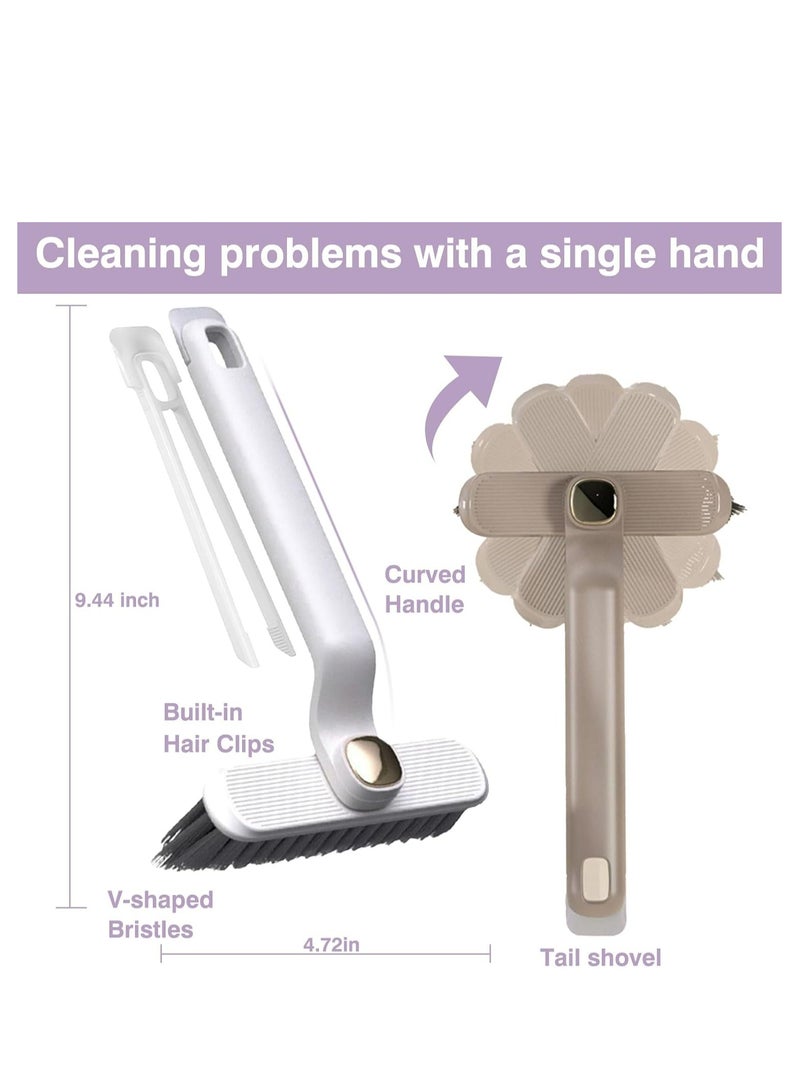 Oasisgalore 2Pcs Multi-Function Rotating Crevice Cleaning Brush, 360-Degree Rotating No Dead Corners Hard Bristle Brush.(White) - Image 3