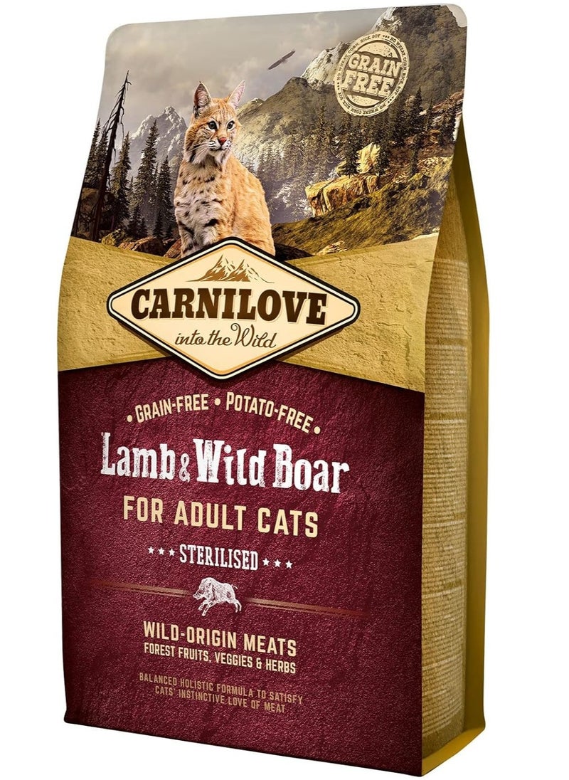 CARNILOVE - Carnilove Lamb & Wild Boar for Adult Cats 2kg - Image 1