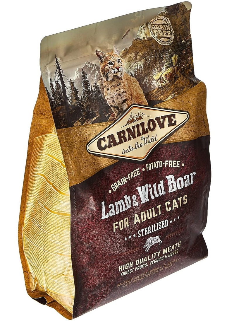 CARNILOVE - Carnilove Lamb & Wild Boar for Adult Cats 2kg - Image 1