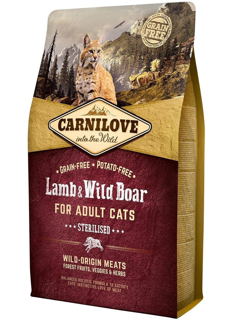 CARNILOVE - Carnilove Lamb & Wild Boar for Adult Cats 2kg - Image 1