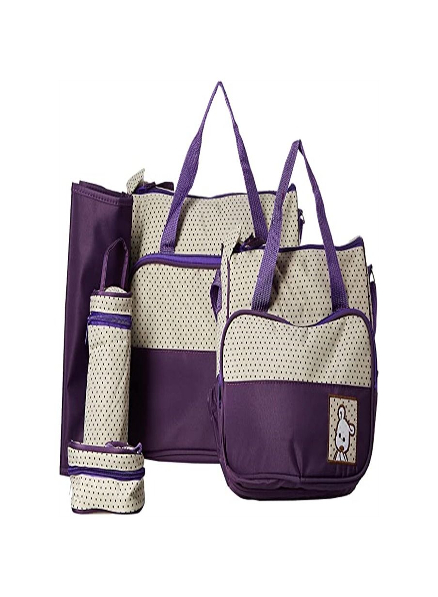 ORiTi 5-In-1 Set Multi Function Baby Diaper Nappy Bag Mummy Babies Bags Changing Set Handbag