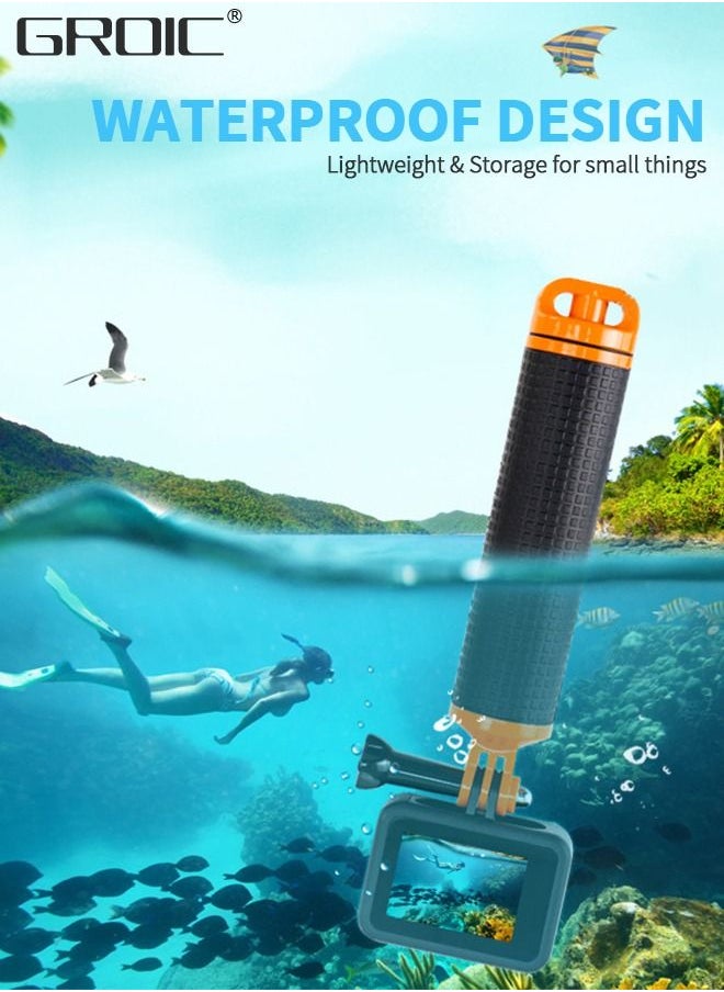 GROIC - Waterproof Floating Hand Grip for GoPro Hero 11, 10, 9, 8, 7, 6, 5, 4, 3, 2, Session, Fusion, Max, AKASO, SJCAM, DJI Osmo Action Camera Handler Handle Mount Accessories Pole Mount for Sports Camera - Image 1