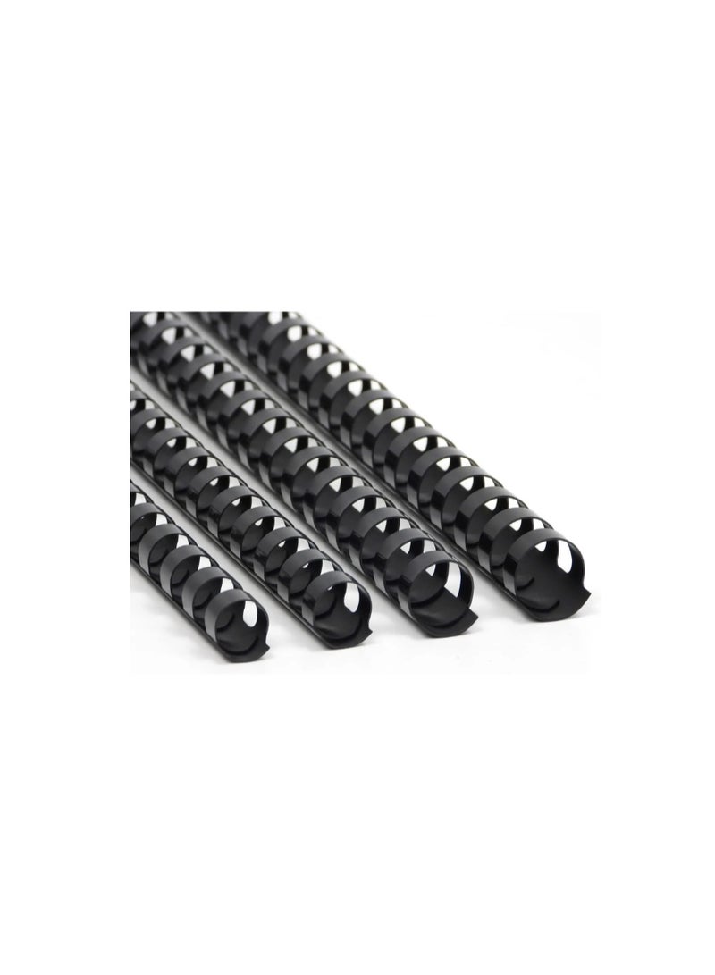 Kalon 10MM Plastic Spiral Binding Ring Black 21 holes For A4 Book and Notebook,Paper Office & School Pack Of 100Pcs  - Image 1
