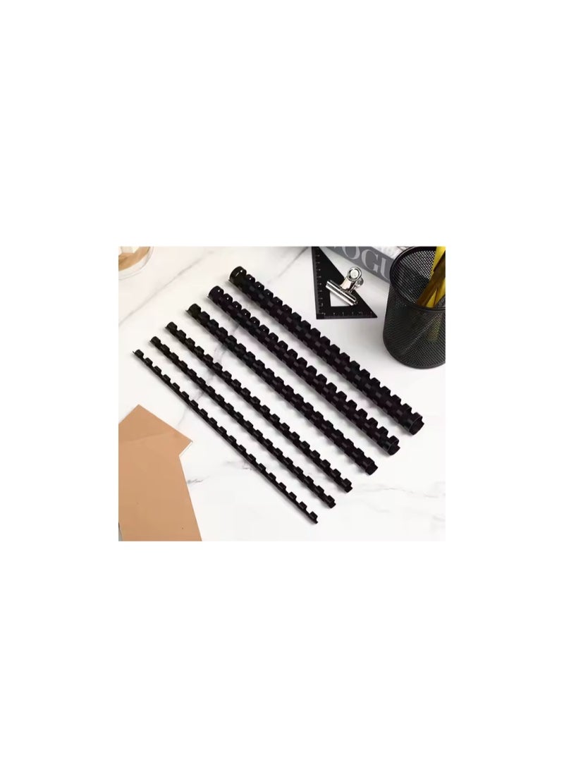 Kalon 10MM Plastic Spiral Binding Ring Black 21 holes For A4 Book and Notebook,Paper Office & School Pack Of 100Pcs  - Image 2