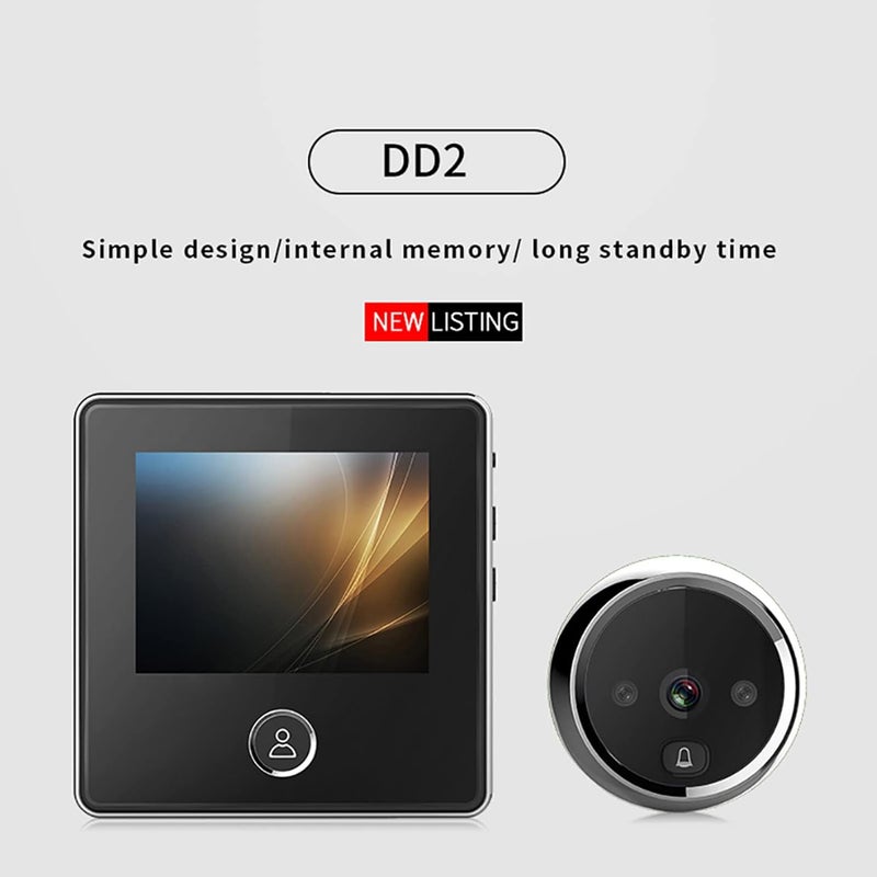 2.8in Smart Electronic Door Viewer Peephole Camera Digital Door Viewer with 90 Wide Angle Infrared Night 800mAh Battery for Home Hotel Apartment - Image 4