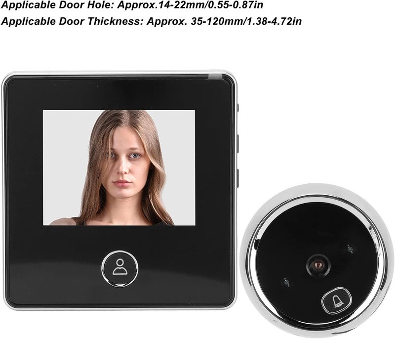 2.8in Smart Electronic Door Viewer Peephole Camera Digital Door Viewer with 90 Wide Angle Infrared Night 800mAh Battery for Home Hotel Apartment - Image 3