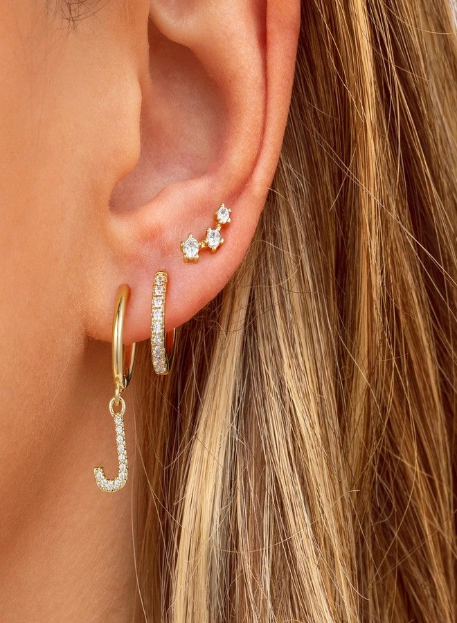 JIAOGE Christmas Gifts for Girls Earrings Sets - Initial A Gold Hoop Earrings for Girls Kids Jewelry Teen Girl Gifts for Teenage Girl Gold Earring for Women Hypoallergenic Earrings for Girl - Image 5