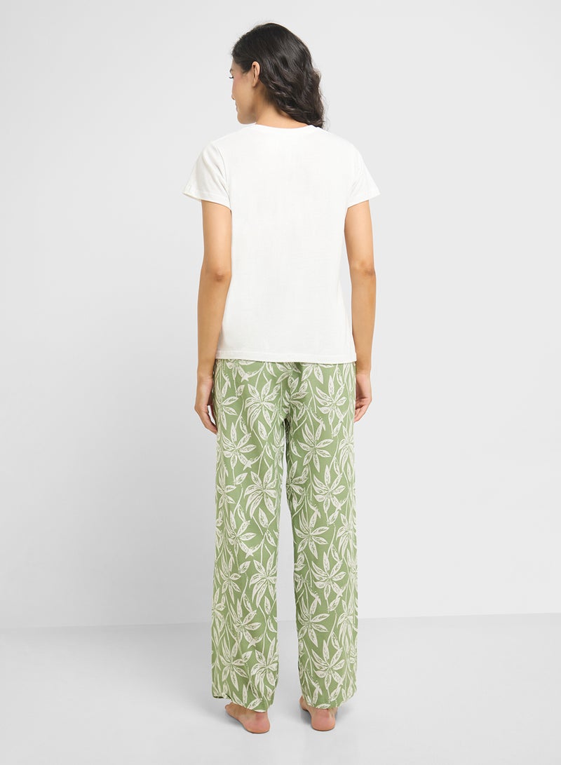 Ginger Cotton T-Shirt & Pyjama Set  - Image 2