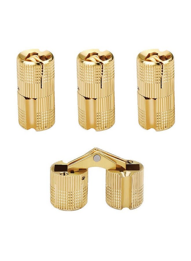 BENLIUDH 14mm Invisible Brass Barrel Hinges Hidden Concealed Furniture Hinges 180 Degree Opening Angle 4Pcs - Image 1