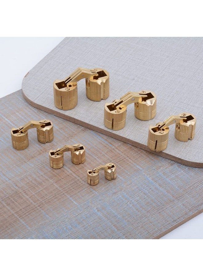 BENLIUDH 14mm Invisible Brass Barrel Hinges Hidden Concealed Furniture Hinges 180 Degree Opening Angle 4Pcs - Image 5