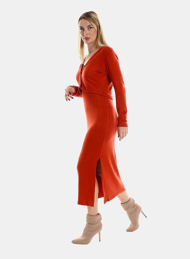 kady Jamila Women Spaghetti Sleeves Dress With Cropped Long Sleeves Bolero Cardigan ,havan-XXL - Image 3
