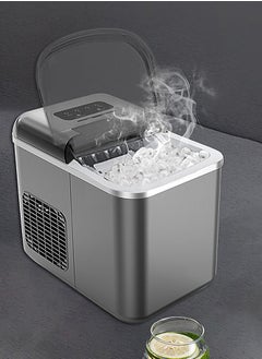 Ice Maker Machine, 1.3L, 12kg/24h, 9 Cubes Ready in 8 Mins, Remote Ice Making, Self Cleaning, with Basket and Scoop IM-0606 Black